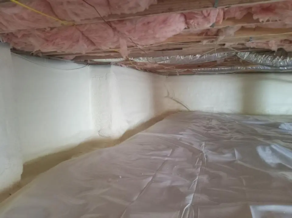 Crawl space encapsulation with closed-cell spray foam for Spray Foam Roofing in Williston